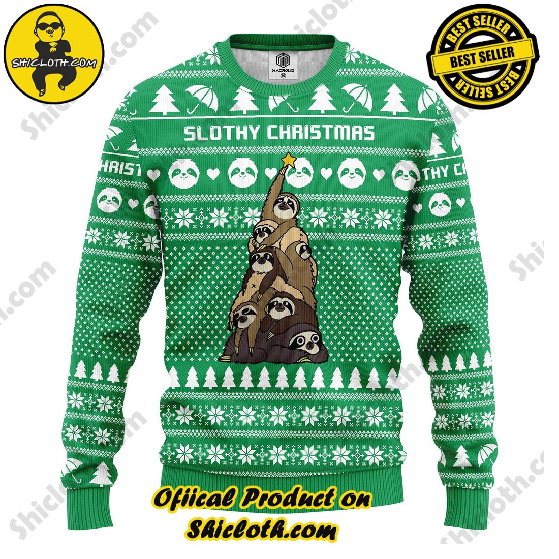 Best seller and Hot trending: Warm Up Your Holidays with Shiclothshop's Cozy Christmas Sweaters for a Peaceful Season 39 Sloth Tree Christmas Ugly Sweater For Men & Women Christmas Gift Sweater