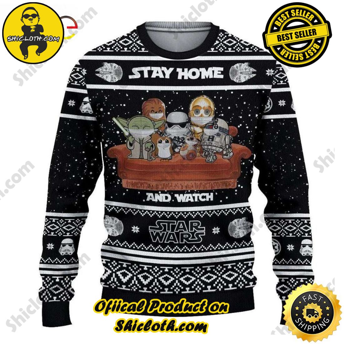 Hot trending and Best seller for Christmas : Sweaters from Shiclothshop 35 Stay Home And Watch Star Ugly Sweater Ideas