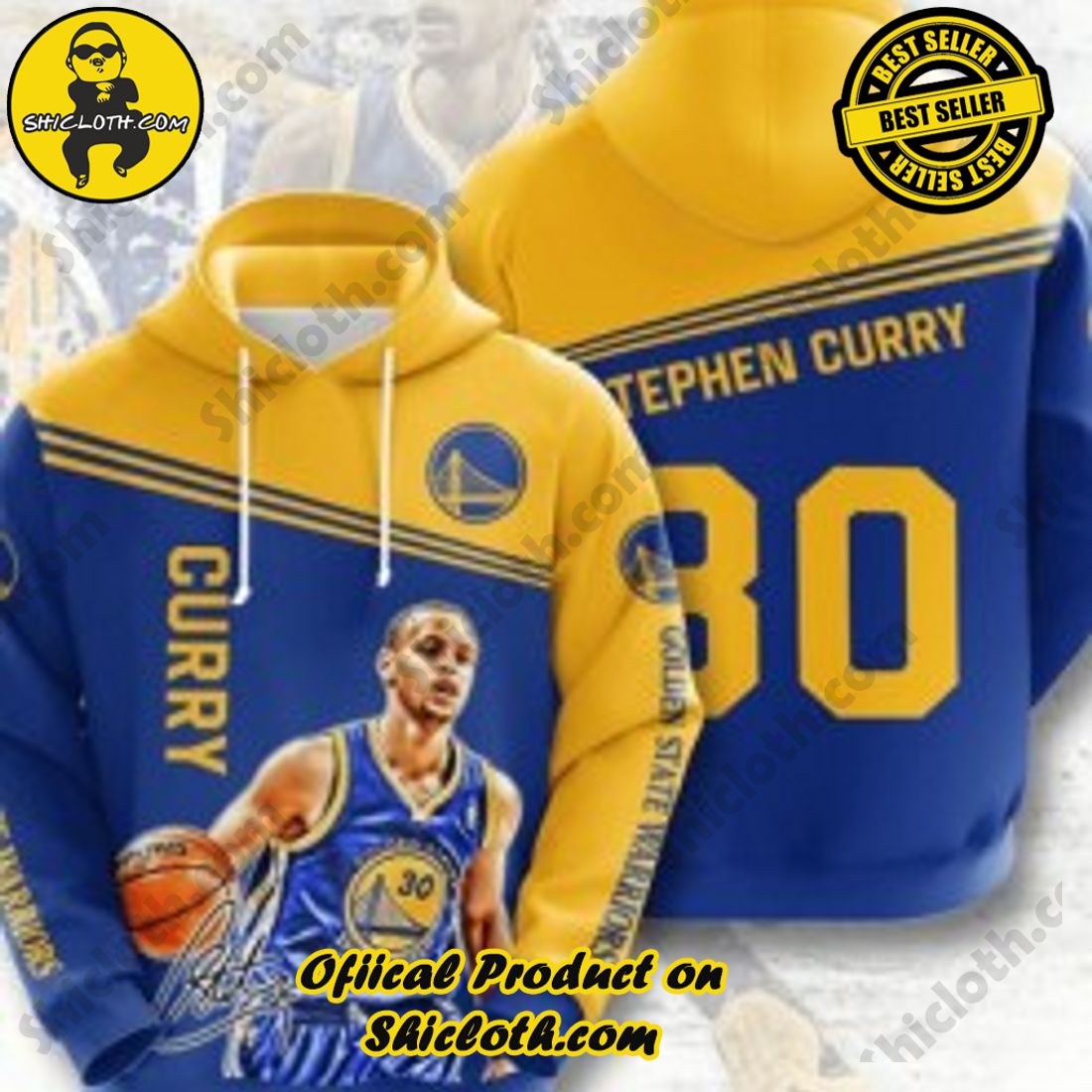 Best seller: Explore the Ultimate Personalized Style with Shiclothshop's 3D Custom Hoodies 63 Stephen Curry Golden State Warriors All Over Print For Fans 3D Custom Hoodie For Men