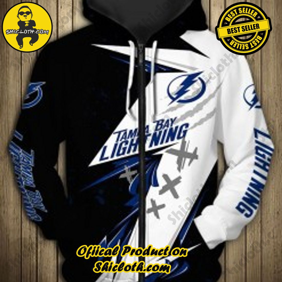 Best seller: Explore the Ultimate Personalized Style with Shiclothshop's 3D Custom Hoodies 64 Tampa Bay Lightning Thunder Design Pullover Nhl With Custom All Over Print 3D Custom Hoodie For Men