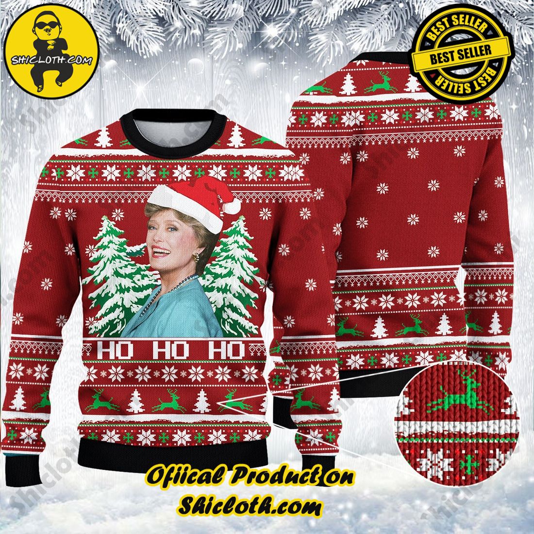 Best seller and Hot trending: Warm Up Your Holidays with Shiclothshop's Cozy Christmas Sweaters for a Peaceful Season 57 The Golden Girls Blanche Devereaux Christmas Ugly Sweater For Men & Women Christmas Gift Sweater
