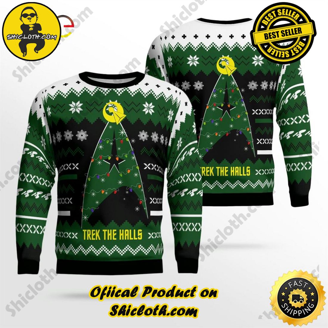 Best seller and Hot trending: Warm Up Your Holidays with Shiclothshop's Cozy Christmas Sweaters for a Peaceful Season 69 Trek The Halls Ugly Christmas Sweater For Men & Women Christmas Gift Sweater