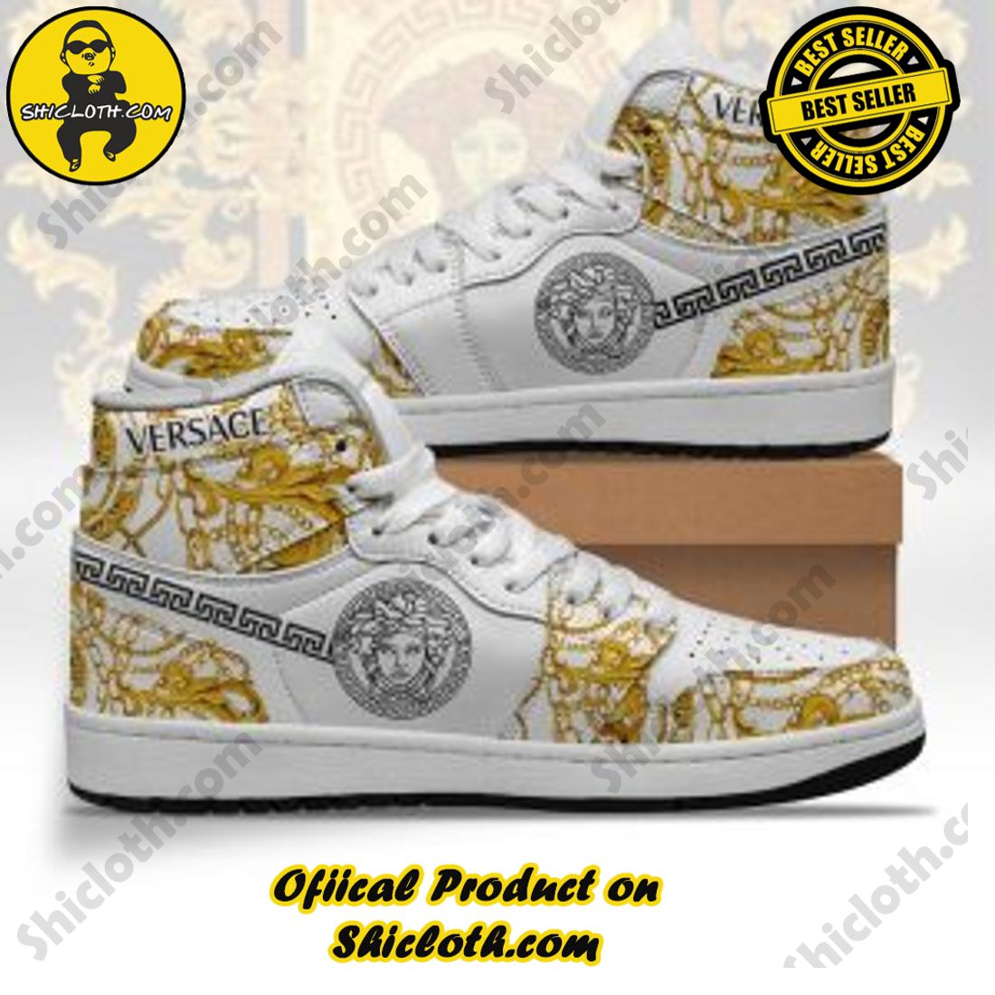Shiclothshop's Air Jordan 1 Sneakers: Affordable Elegance and Uncompromised Quality 31 Versace Air Jordan 1 Sneaker Hot 2023 Style 2