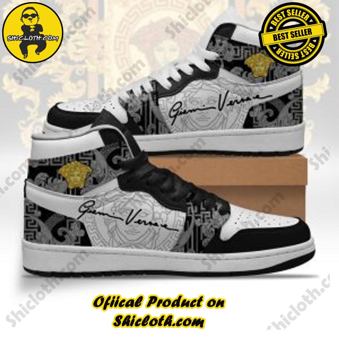 Shiclothshop's Air Jordan 1 Sneakers: Affordable Elegance and Uncompromised Quality 32 Versace Air Jordan 1 Sneaker Hot 2023 Style 3