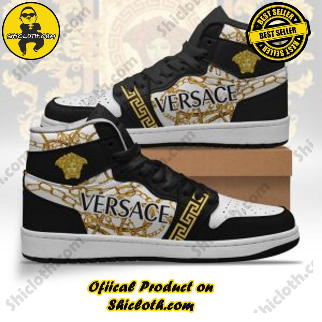 Shiclothshop's Air Jordan 1 Sneakers: Affordable Elegance and Uncompromised Quality 33 Versace Air Jordan 1 Sneaker Hot 2023 Style 4