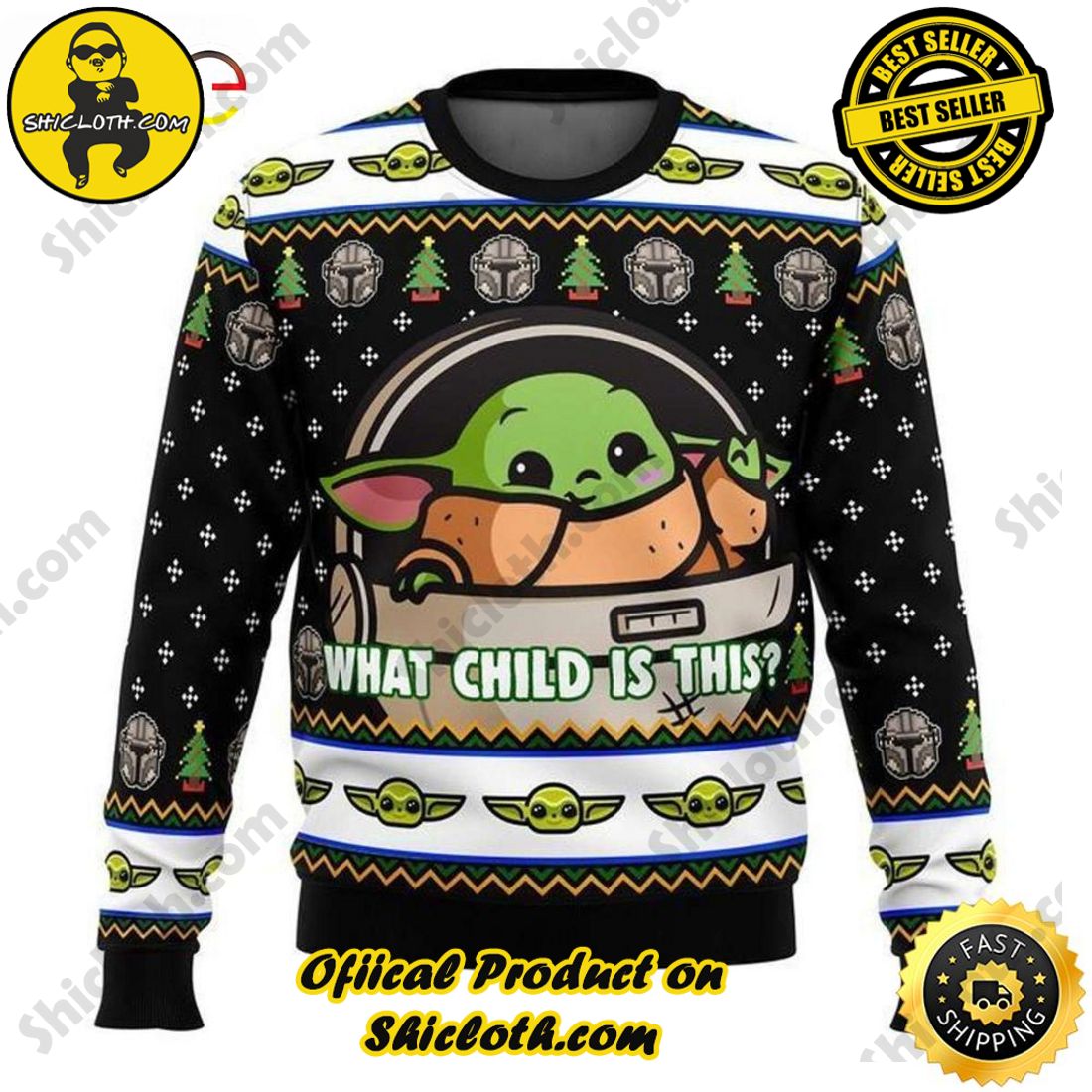 Best Seller : Exploring Shicloth's NFL Ugly Sweater Collection 22 What Child Is This Star Ugly Sweater