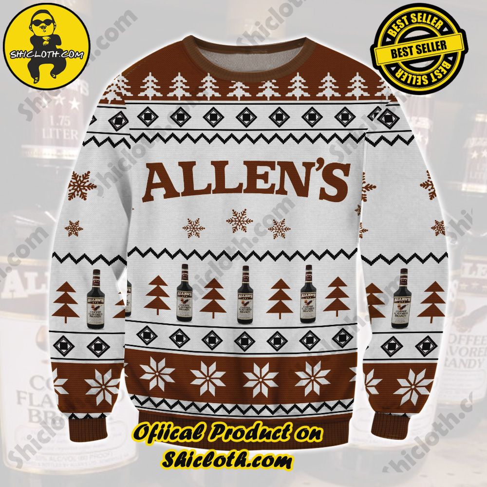 Hot Trending Shiclothshop's Ugly Sweater - A meaningful gift for family and loved ones. 4 Allen's Coffee Ugly Christmas Sweater