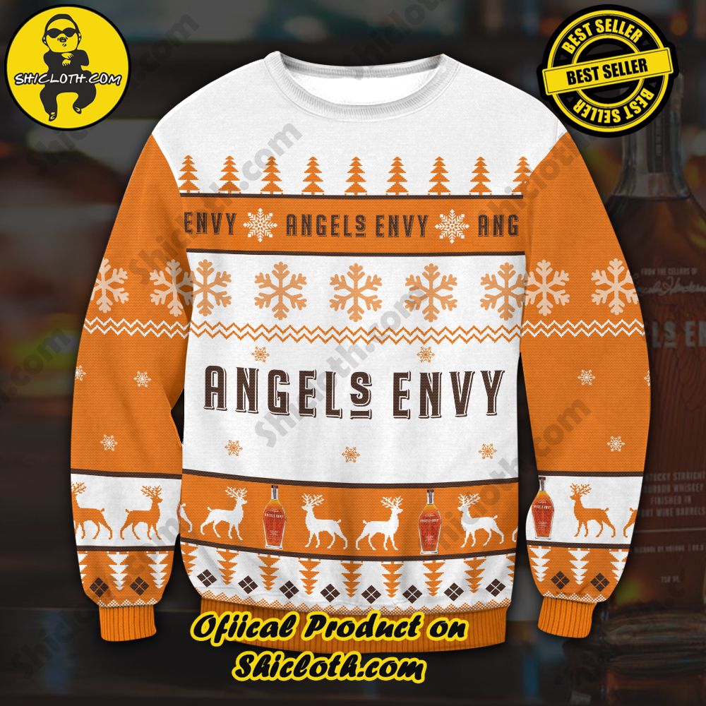 Hot Trending Shiclothshop's Ugly Sweater - A meaningful gift for family and loved ones. 5 Angel’s Envy Whiskey Ugly Christmas Sweater
