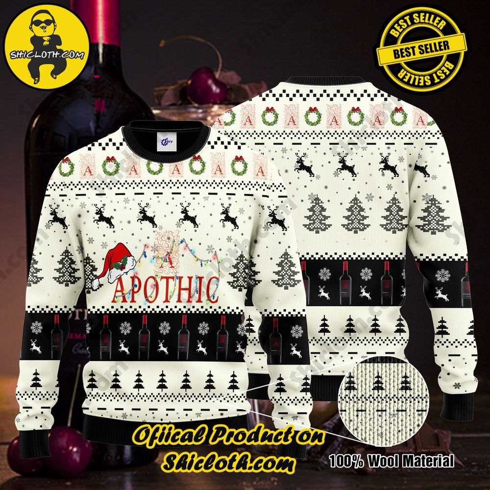 Hot Trending Unveiling Festive Delight: Shiclothshop's Unique Collection of Ugly Christmas Sweaters 1 Apothic Santa Hat Christmas Ugly Christmas Sweater