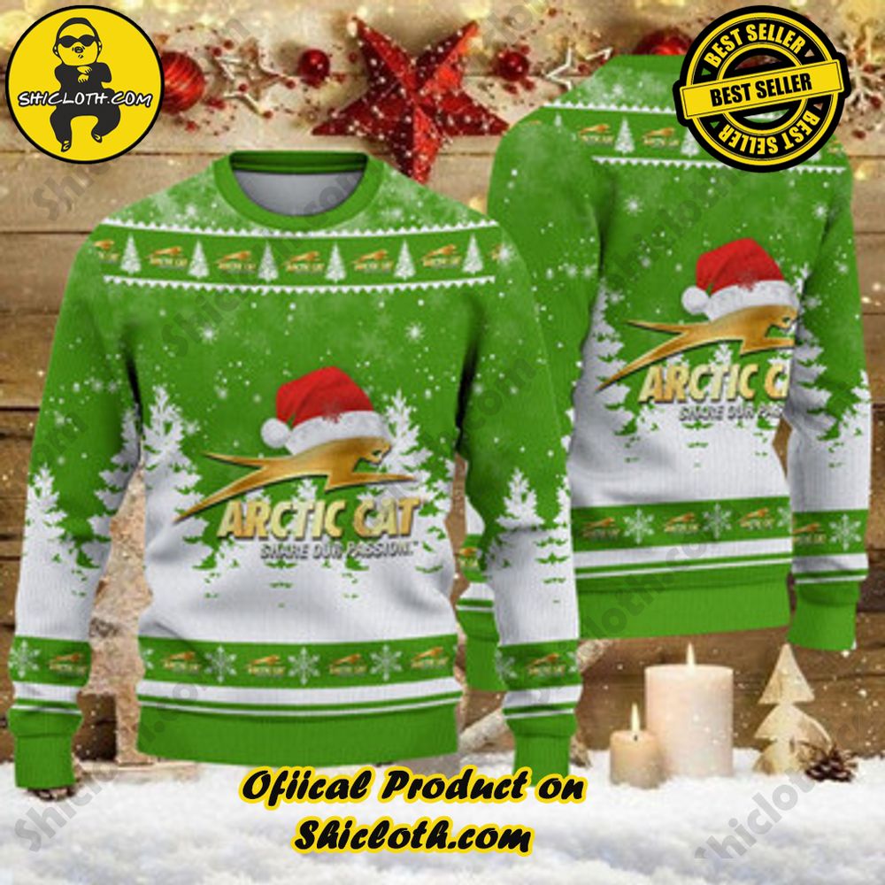 Unveiling Festive Delight: Shiclothshop's Unique Collection of Ugly Christmas Sweaters 3 Arctic Cat Ugly Christmas Sweater