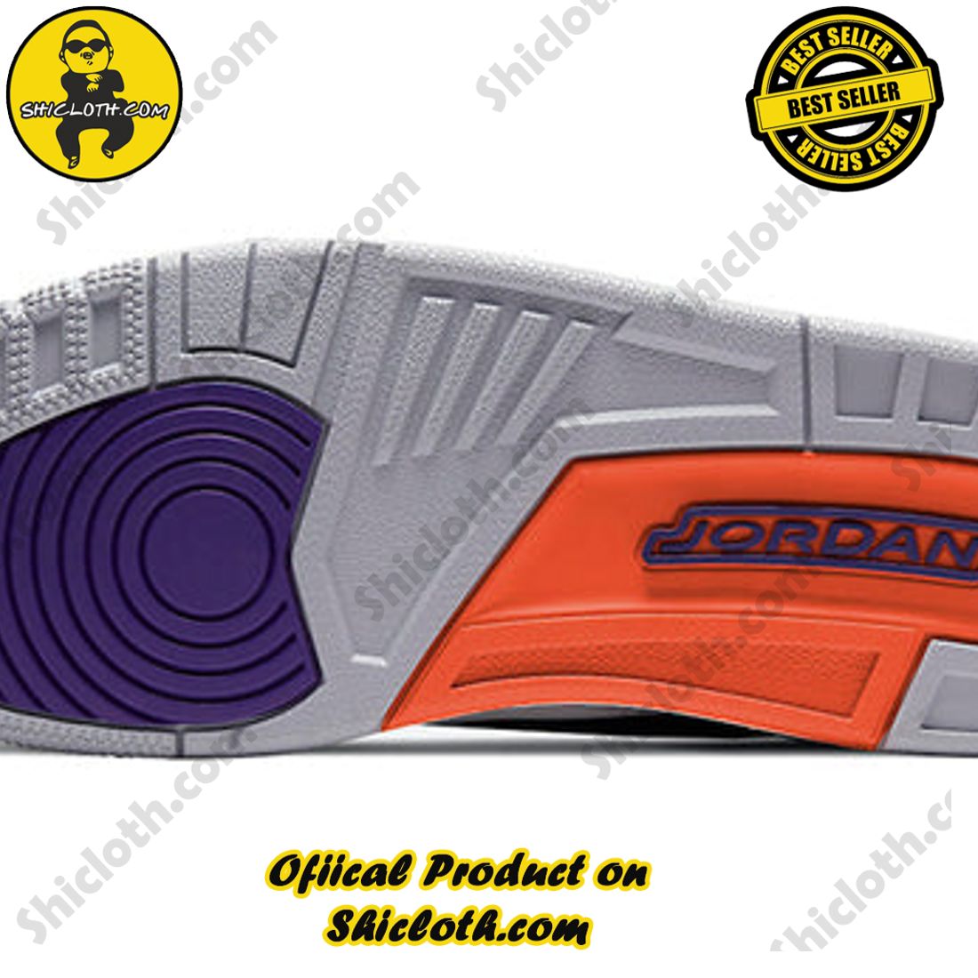 Authentic Jordan 3 Retro Black Court Purple 3 Authentic Jordan 3 Retro Black Court Purple - Image 3