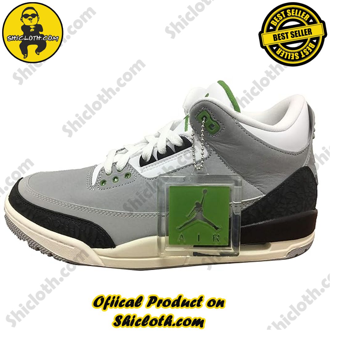 Authentic Jordan 3 Retro Chlorophyll