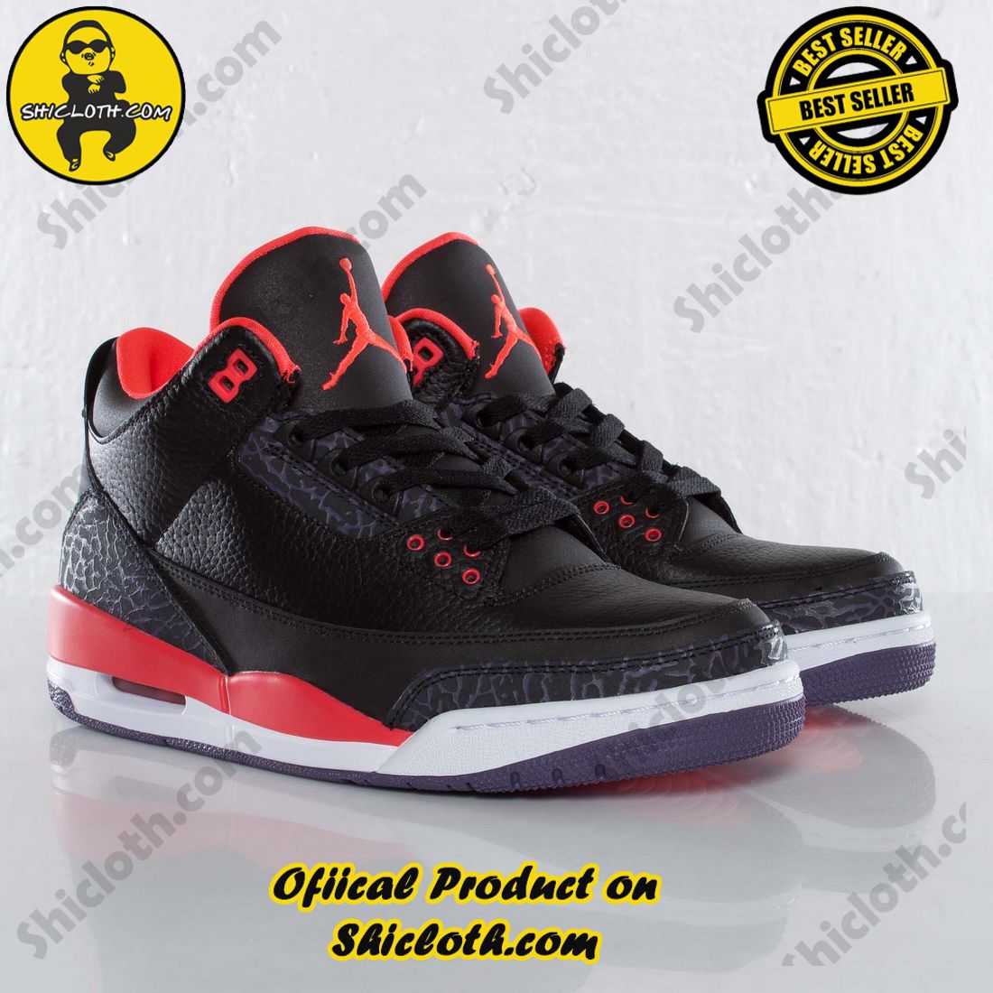 Authentic Jordan 3 Retro Crimson