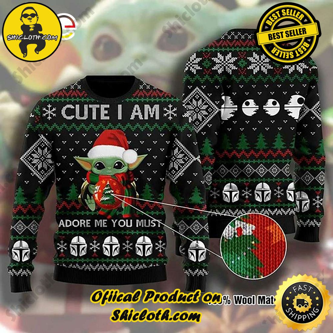 Top trending Shiclothshop's Sweater: The Perfect Cozy Christmas Gift 9 Baby Yoda Cute I Am Adore Me You Must Ugly Christmas Sweater