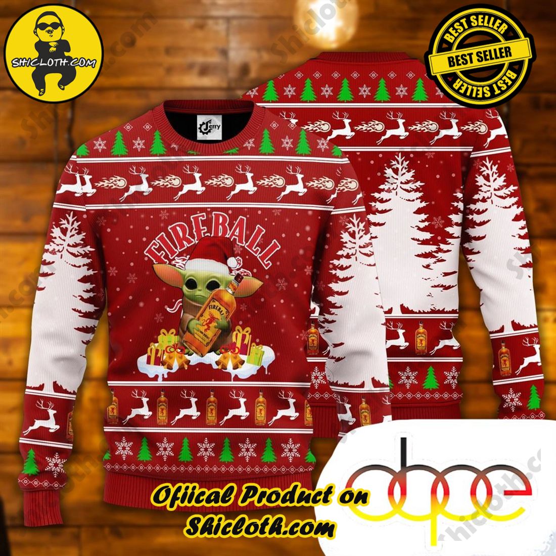 Top trending Shiclothshop's Sweater: The Perfect Cozy Christmas Gift 15 Baby Yoda Hug Fireball Ugly Christmas Sweater