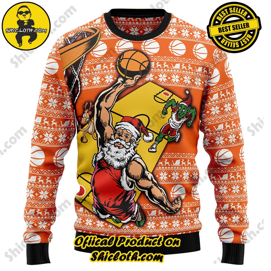 Top trending Shiclothshop's Sweater: The Perfect Cozy Christmas Gift 34 Basketball Ugly Christmas Sweater