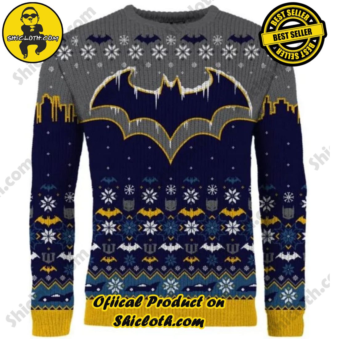 Top trending Shiclothshop's Sweater: The Perfect Cozy Christmas Gift 35 Batman Frosty Festivities Ugly Christmas Sweater