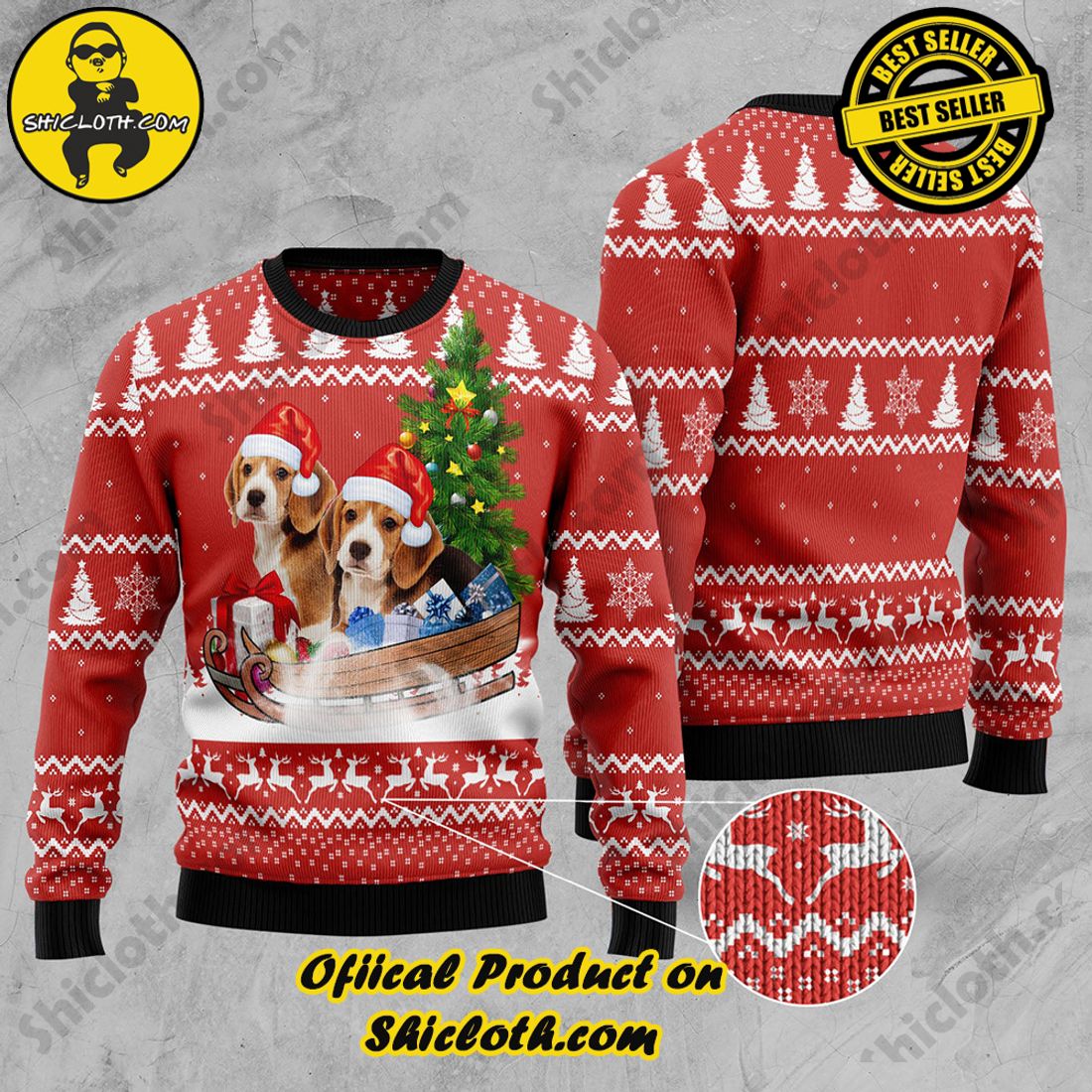 Top trending Shiclothshop's Sweater: The Perfect Cozy Christmas Gift 40 Beagle Dashing Ugly Christmas Sweater