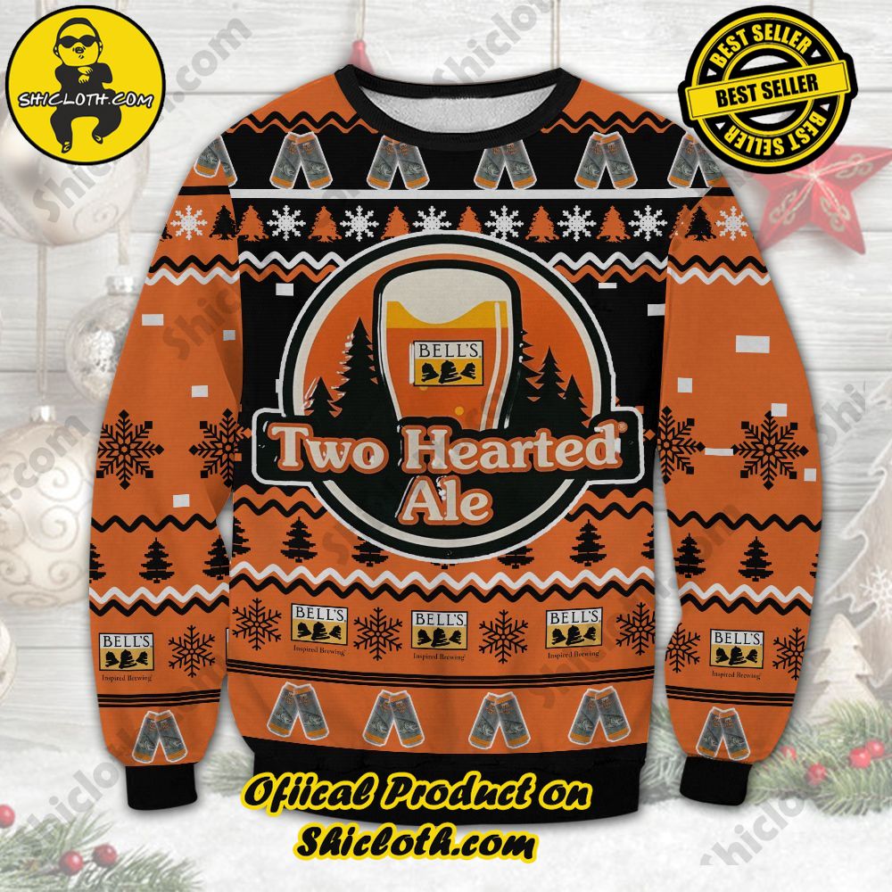 Shiclothshop's Ugly Sweater - A meaningful gift for family and loved ones. 2 Bells Two Hearted Ale IPA Ugly Christmas Sweater