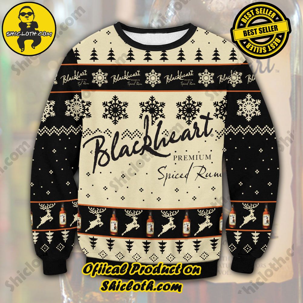 Unveiling Festive Delight: Shiclothshop's Unique Collection of Ugly Christmas Sweaters 55 Blackheart Spiced Rum Ugly Christmas Sweater