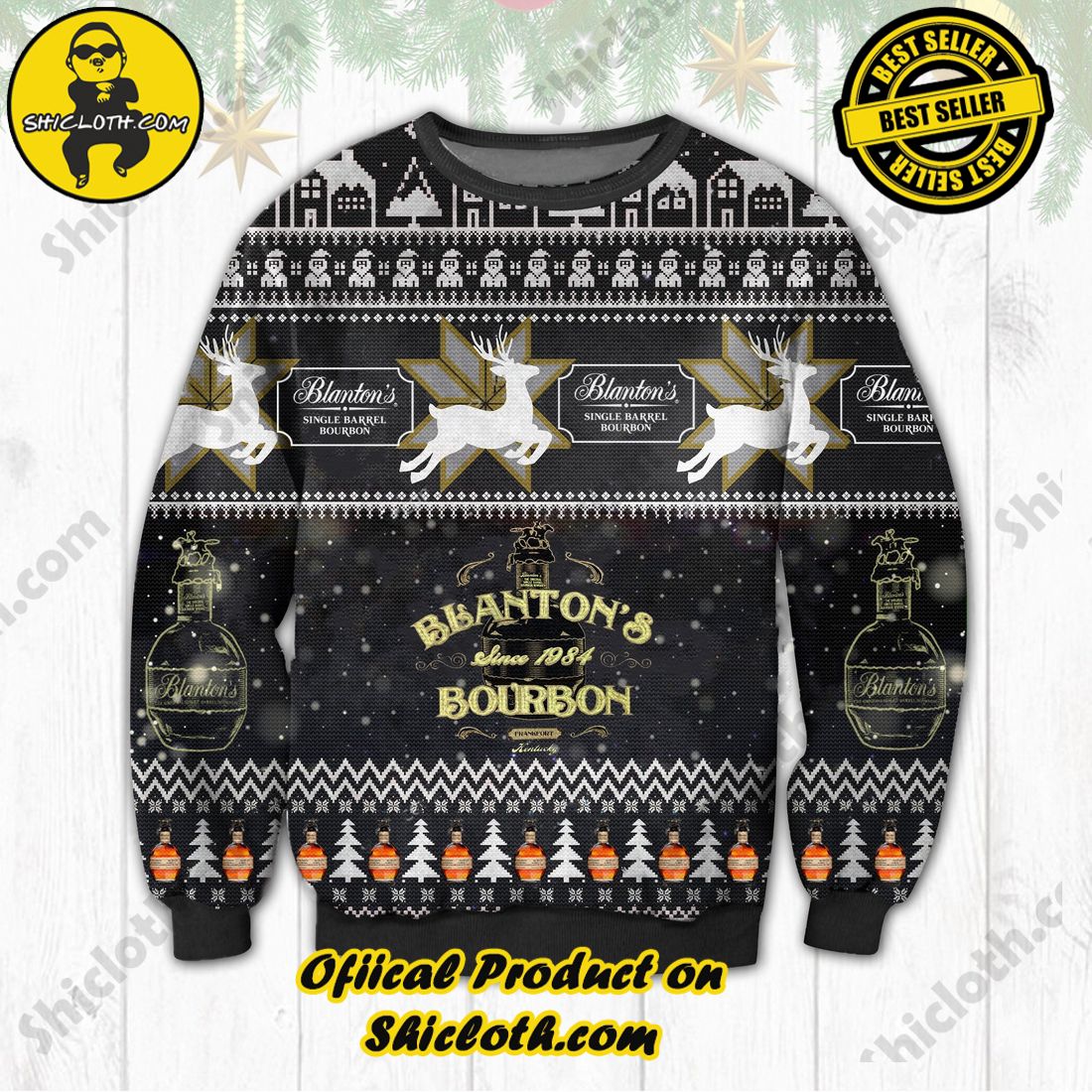 Best Seller Shiclothshop's Sweater: The Perfect Cozy Christmas Gift 1 Blantons Bourbon Ugly Christmas Sweater