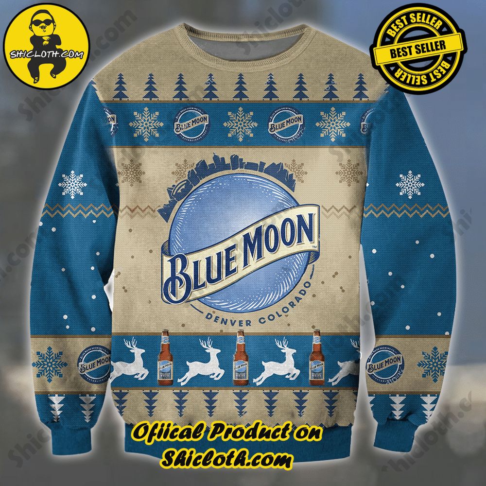 Hot Trending: Exploring Shiclothshop and Their Sweater Collection 4 Blue Moon Ugly Sweater