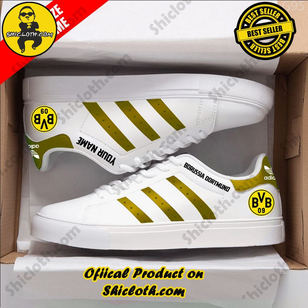 Best Seller: Step into Style with Shiclothshop's Stan Smith Low Top Shoes 10 Borussia Dortmund Adidas Stan Smith Shoes