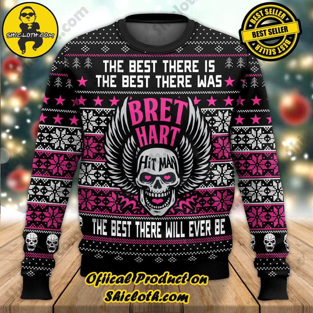Best Seller Shiclothshop's Sweater: The Perfect Cozy Christmas Gift 2 Brett Hart Hitman Ugly Sweater
