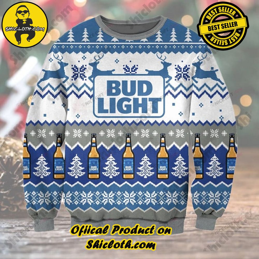 Best Seller Shiclothshop's Unique Collection of Ugly Christmas Sweaters 14 Bud Light Ugly Sweater Version 2