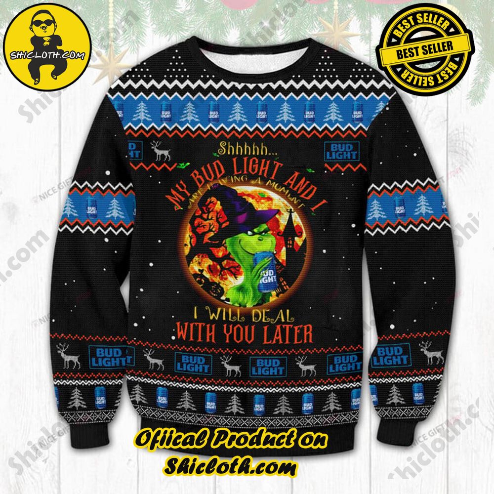 Best Seller Shiclothshop's Unique Collection of Ugly Christmas Sweaters 16 Bud Light Ugly Sweater Version 4