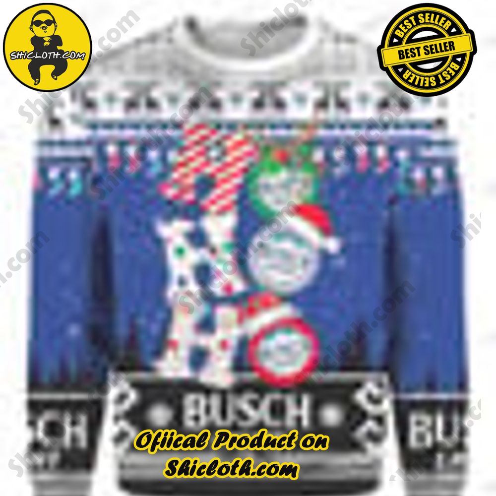 Busch Light Christmas Ugly Sweater 2 Busch Light Christmas Ugly Sweater - Image 2