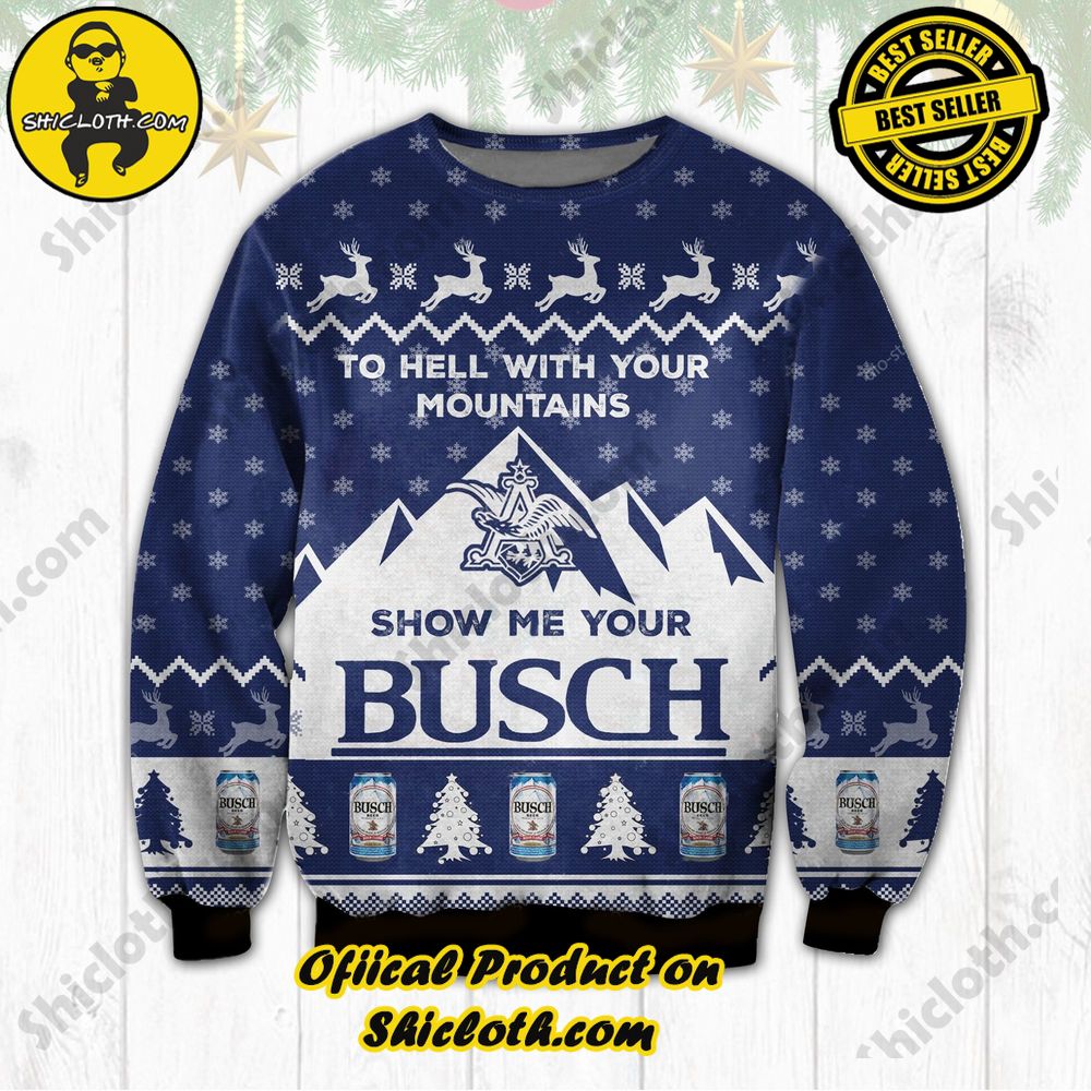 Limited Edition Shiclothshop's Ugly Sweater - A meaningful gift for family and loved ones. 10 Busch Ugly Christmas Sweater