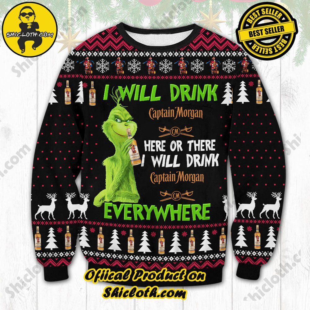 Hot Trending: Exploring Shiclothshop and Their Sweater Collection 9 Captain Morgan Grinch Ugly Sweater