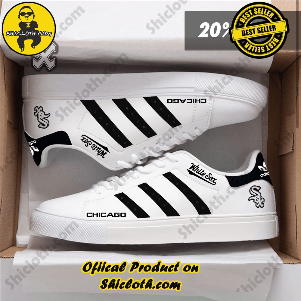 Best Seller: Step into Style with Shiclothshop's Stan Smith Low Top Shoes 11 Chicago White Sox Adidas Stan Smith Shoes