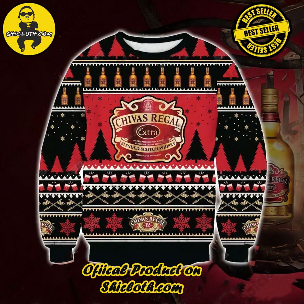 Best Seller Unveiling Festive Delight: Shiclothshop's Unique Collection of Ugly Christmas Sweaters 7 Chivas Regal Ugly Christmas Sweater