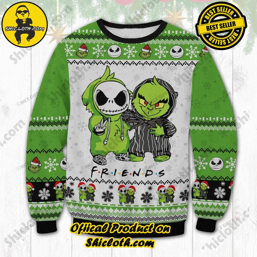 Best Seller Shiclothshop's Unique Collection of Ugly Christmas Sweaters 27 Christmas Friends Ugly Sweater