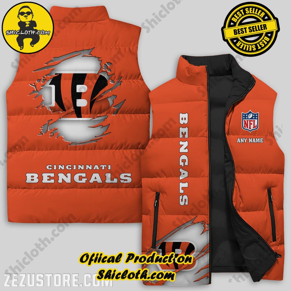 Cincinnati Bengals NFL Sleeveless Jacket Premium Ver 2