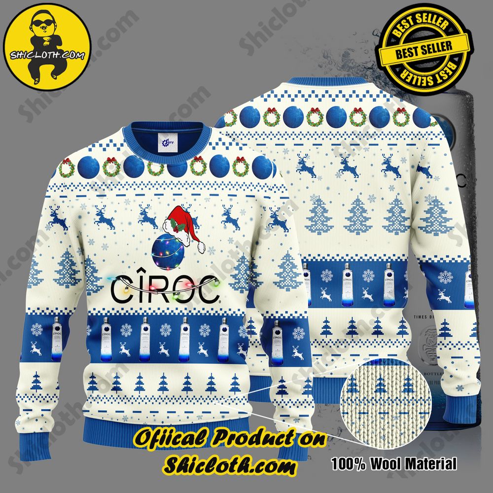 Hot Trending Unveiling Festive Delight: Shiclothshop's Unique Collection of Ugly Christmas Sweaters 5 Ciroc Santa Hat Christmas Ugly Christmas Sweater