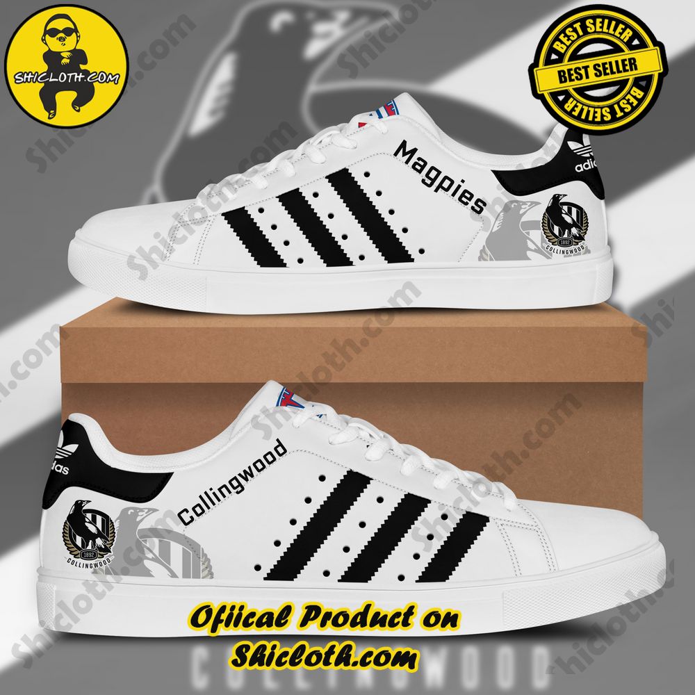 Best Seller: Step into Style with Shiclothshop's Stan Smith Low Top Shoes 13 Collingwood Magpies Adidas Stan Smith Shoes Champions 2023 – Limited Style 2