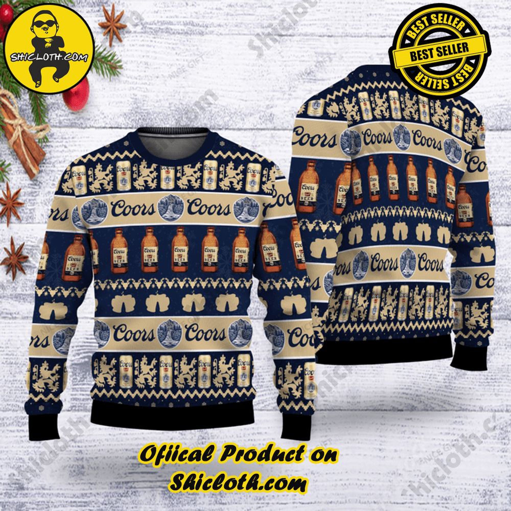 Best Seller Shiclothshop's Unique Collection of Ugly Christmas Sweaters 30 Coors Banquet Ugly Sweater Version 2