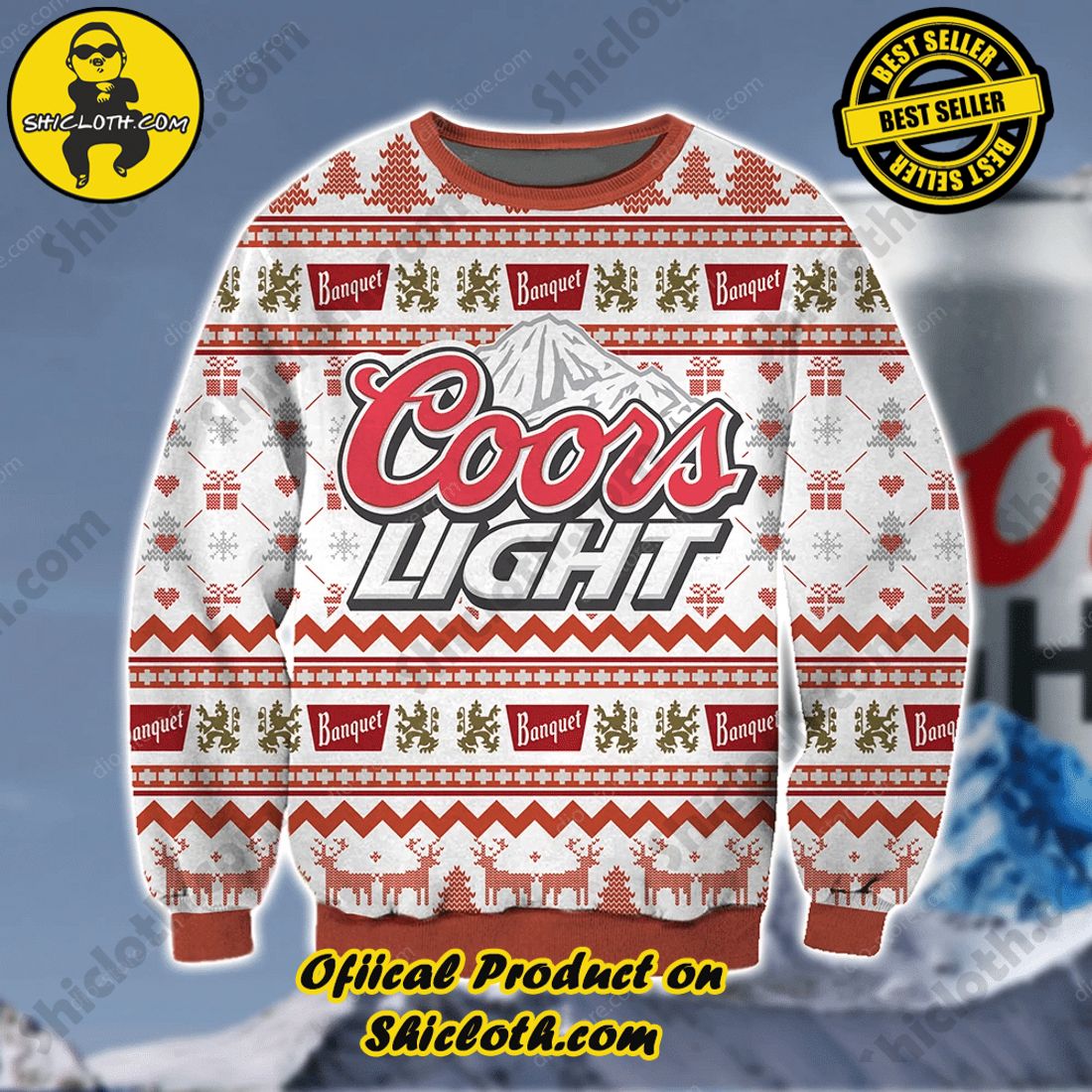 Best Seller Shiclothshop's Sweater: The Perfect Cozy Christmas Gift 6 Coors Light Ugly Christmas Sweater