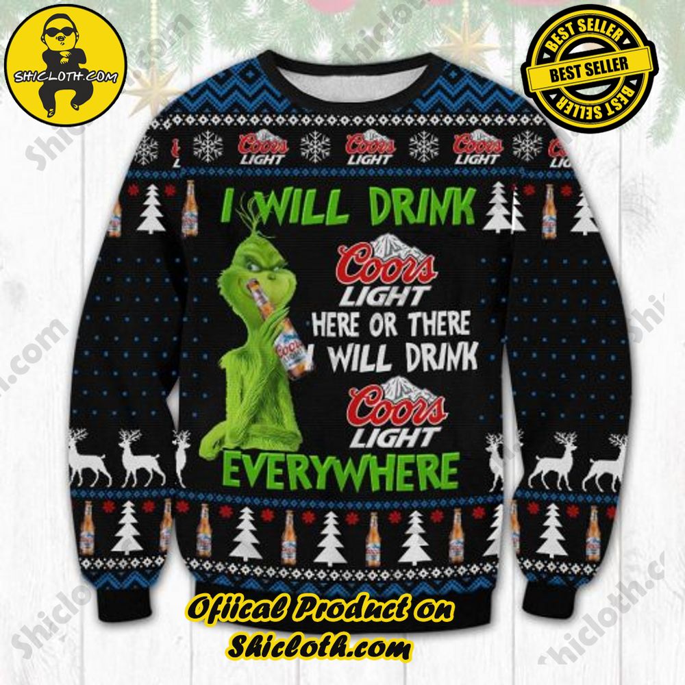 Shiclothshop's Ugly Sweater - A meaningful gift for family and loved ones. 8 Coors Light Ugly Christmas Sweater