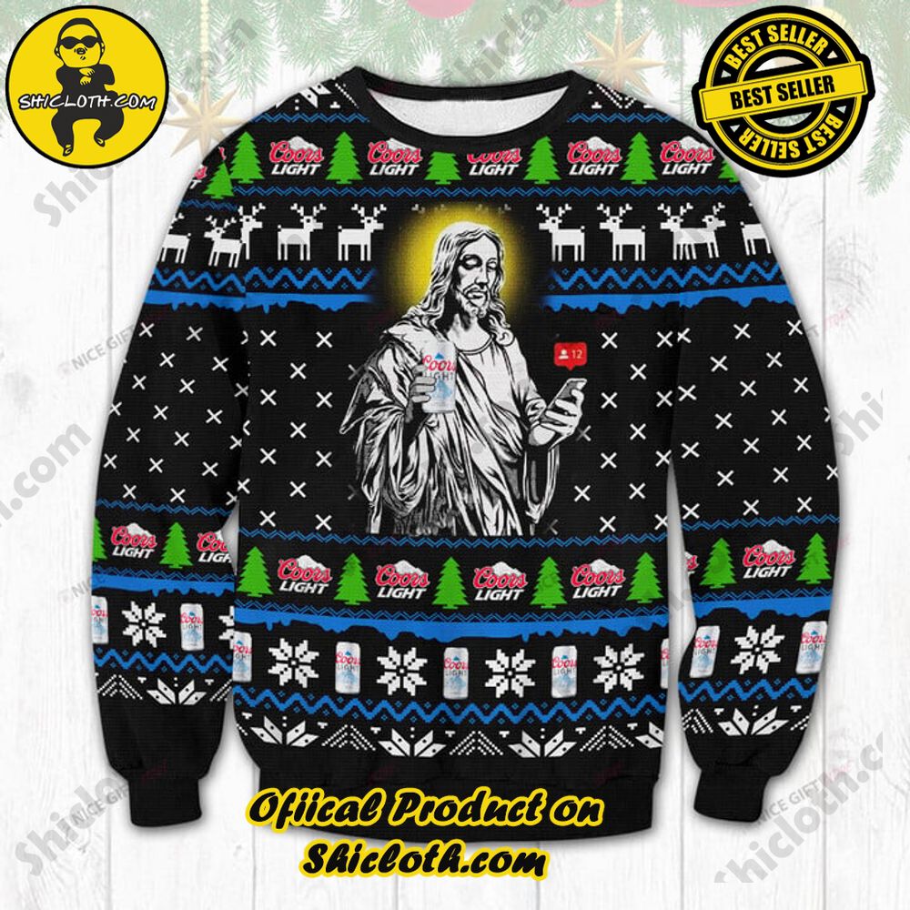 Best Seller Shiclothshop's Unique Collection of Ugly Christmas Sweaters 33 Coors Light Ugly Sweater Version 3