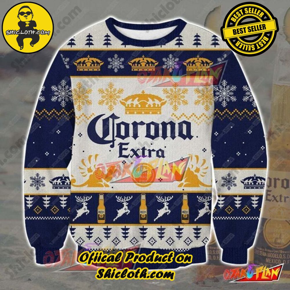 Shiclothshop's Ugly Sweater - A meaningful gift for family and loved ones. 10 Corona Extra Ugly Christmas Sweater