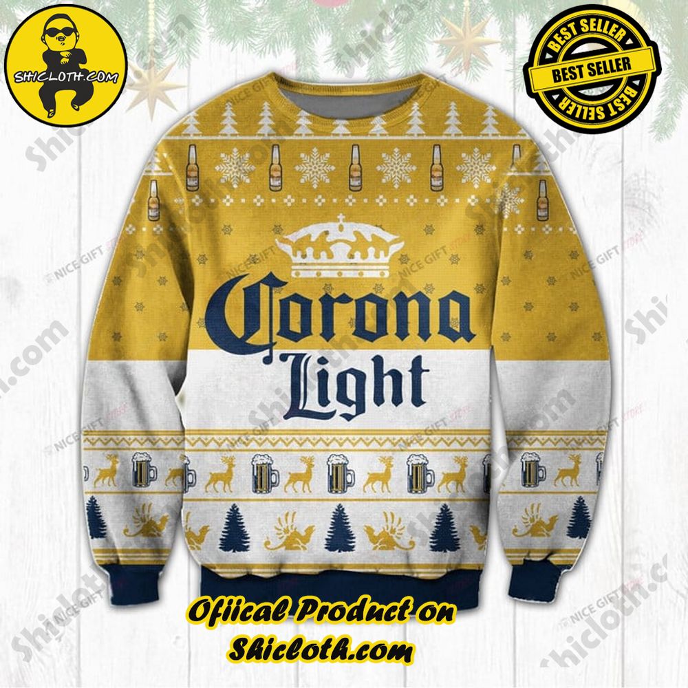 Best Seller Shiclothshop's Unique Collection of Ugly Christmas Sweaters 35 Corona Light Ugly Sweater