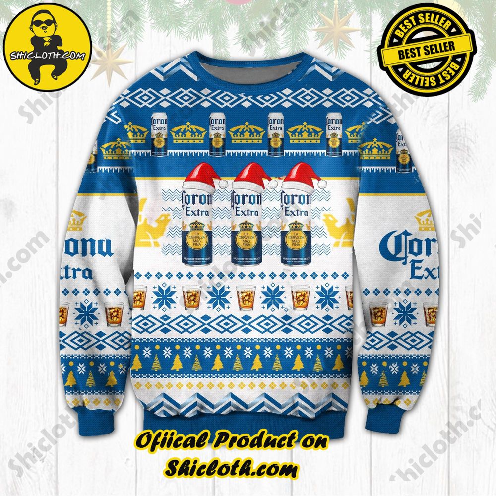 Best Seller Unveiling Festive Delight: Shiclothshop's Unique Collection of Ugly Christmas Sweaters 8 Corona Ugly Christmas Sweater