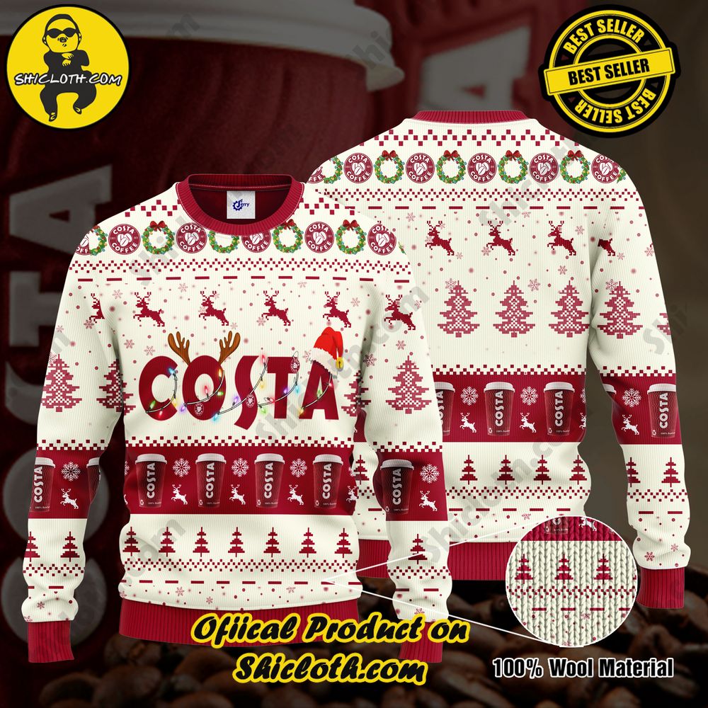 Limited Edition Shiclothshop's Ugly Sweater - A meaningful gift for family and loved ones. 14 Costa Santa Hat Christmas Ugly Christmas Sweater