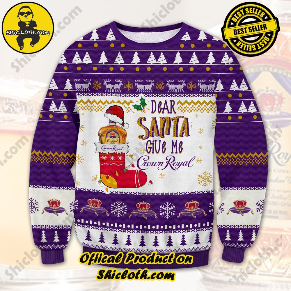 Unveiling Festive Delight: Shiclothshop's Unique Collection of Ugly Christmas Sweaters 12 Crown Royal Dear Santa Ugly Christmas Sweater