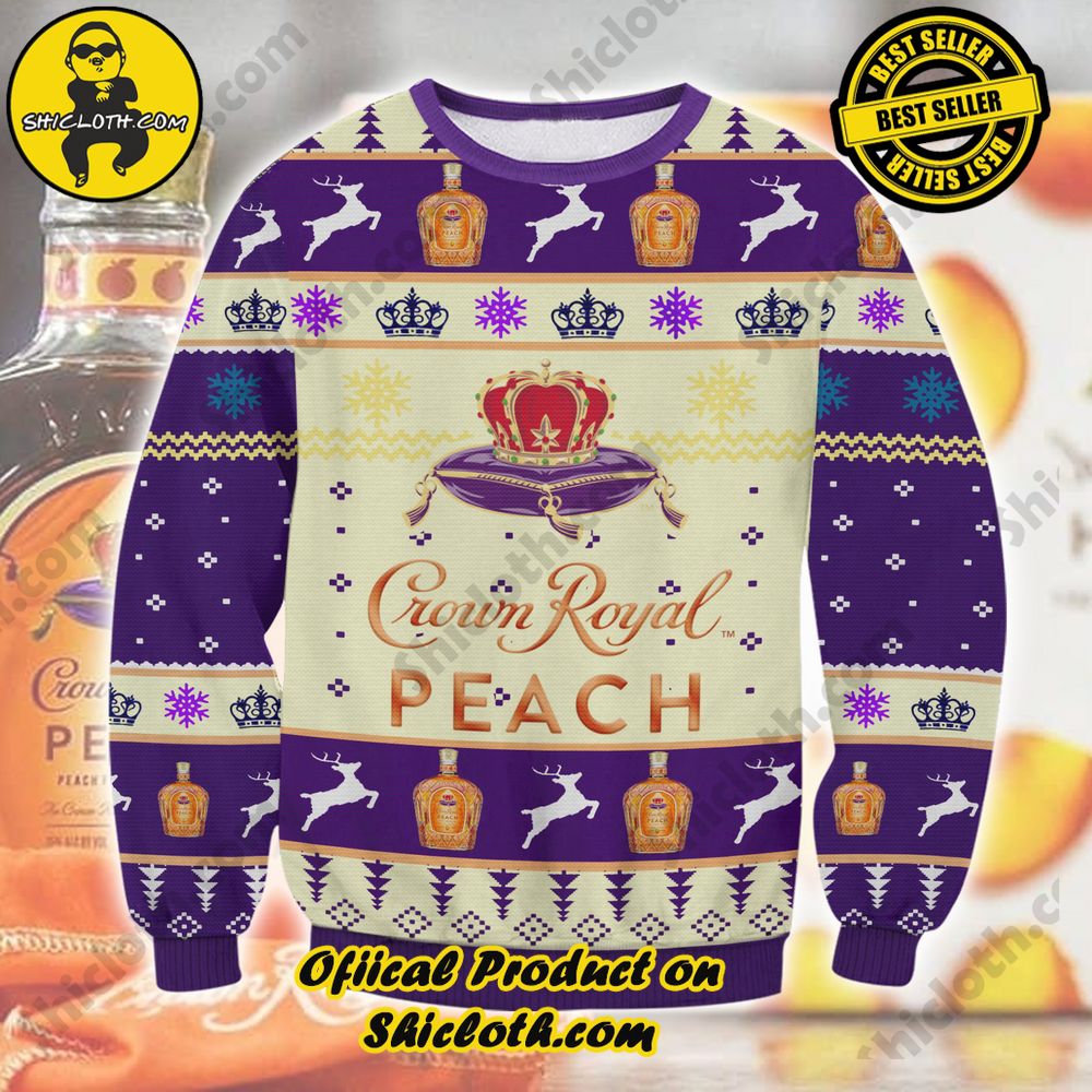 Hot Trending: Exploring Shiclothshop and Their Sweater Collection 12 Crown Royal Peach Ugly Sweater