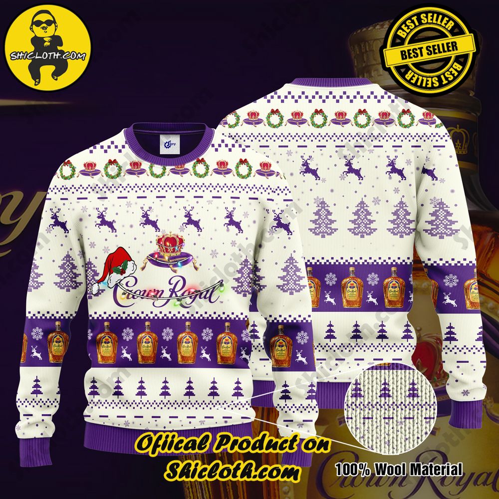 Hot Trending Shiclothshop's Ugly Sweater - A meaningful gift for family and loved ones. 14 Crown Royal Santa Hat Christmas Ugly Christmas Sweater